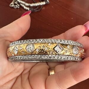 TAT2 Designs - Elegant Gold and Silver Bangle Bracelet